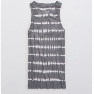 Aerie No BS High Neck Tank Top - Smoked Grey, Size Medium